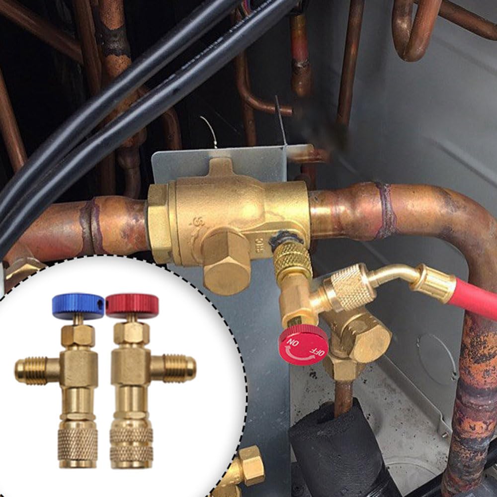 Lot De 2 Valves De Sécurité Climatisation R410A R22 - Adaptateurs 1/4 - 5/16