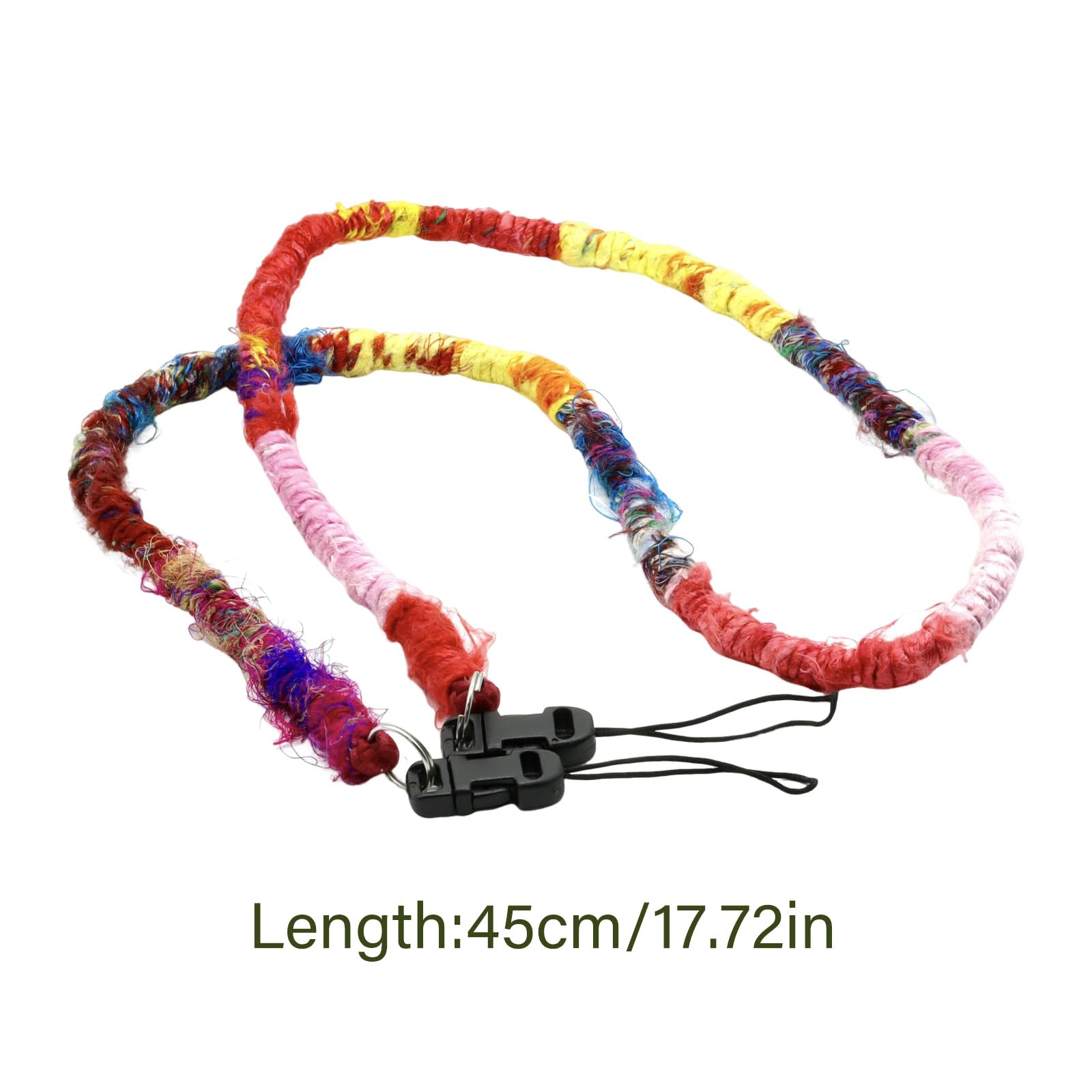 Generisch Sangle d'appareil photo multicolore pour appareils numériques DSLR - Tissu doux texturé avec pinces métalliques sécurisées - Support d'épaule réglable - Sangle d'appareil photo Spectrum