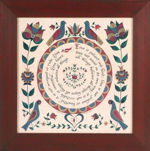 Love is Patient and Kind - Pennsylvania German Fraktur