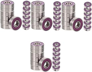 INOOMP 64 Peças Rolamentos De Skate Rolamentos Cerâmicos Rolamentos De Roda Ferramenta De Skate Rolamentos Deslizantes Rolamentos De Scooter Rolamentos De Patinação Acessórios De