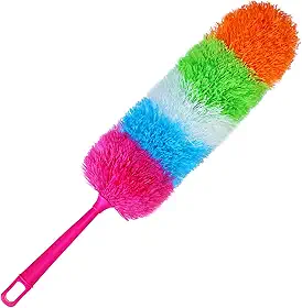 Espanador de mão de microfibra de 50 cm, espanador de detalhes do interior do carro, espanador de penas arco-íris para carro, casa, limpeza de escritório