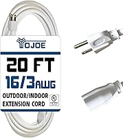 Vista 57 de YOJOE Cable de extensión para interiores y exteriores, calibre 16, SJTW, resistente, 15 pies, color verde, 3 clavijas 13A, resistente a