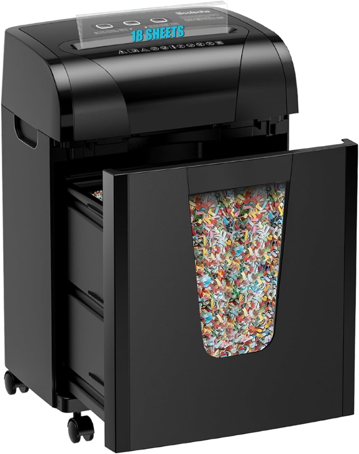 Woolsche Paper Shredder, 18Sheet Cross Cut with 5.28