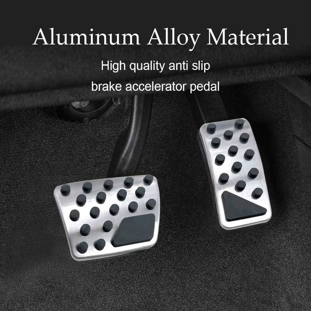 Foot Pedal Pad Replacement for Jeep Grand Cherokee 2011-2021/Dodge Durango 2011-2025/Journey 2011-2020, No Drilling Aluminum Brake and Accelerator Pedal Covers, Nonslip Car Pedal Pads - Image 7