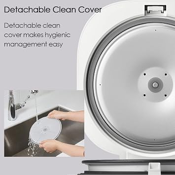 [CUCHEN] CRE-D0601WUS | Rice Cooker 6 Cup (Uncooked) (1.14 quarts): 6 person serving/per use | Warmer | Detachable Clean Cover | Nonstick Inner Pot | White, Multi Cooker Function