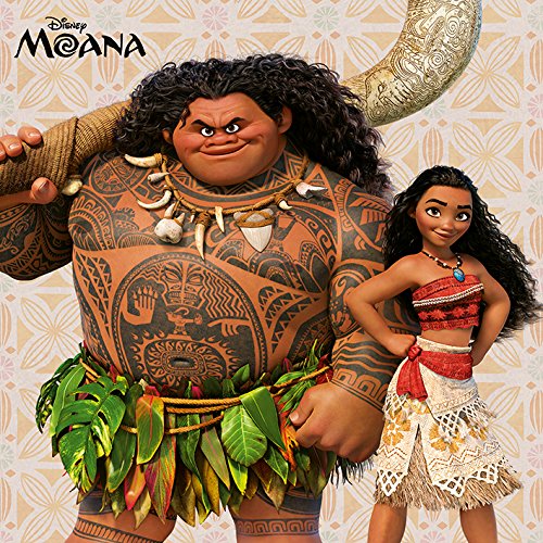 Pyramid International "Moana Stance Canvas Print, Multi-Colour, 40 x 40 x 1.3 cm