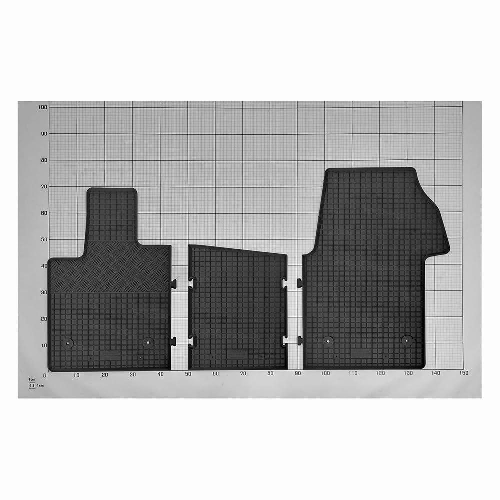 Car Lux - AR06564 AR07076 AR07077 AR07078 Tappetini in gomma su misura per VW T7 Multivan L1 per 8 posti + Tappeto bagagliaio in gomma