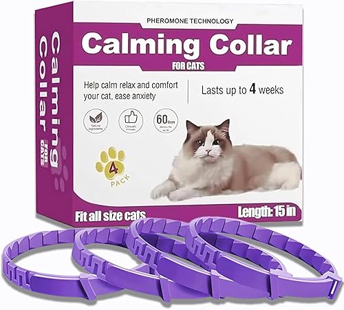 Cat Calming Collar, Calming Collar for Cats 4 Pack, Pheromone