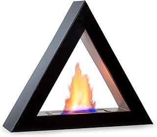Klarstein Phantasma Gizeh Ethanol Fireplace - Smokeless & Odourless Stainless Steel Bio-Ethanol Burner, 600 ml Tank, About 4 Hours Burn Time, Extinguishing Aid, CleanFire Principle, Colour: Black
