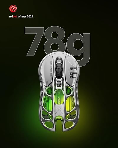 Miniatura 5 de GravaStar Mouse inalámbrico para juegos Mercury M1 Pro - Sensor PAW3395DM de 26,000 DPI • Aleación de magnesio ligera • Trimodo