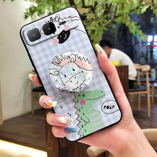 Phone Case Compatible with infinix Hot60i 5G/X6730, Dirt-resistant Waterproof Simplicity cute Protective Kickstand Skin feel sil