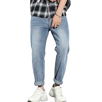 Amazon.com: JEsilunmaMY Men's Straight Leg Jeans Casual