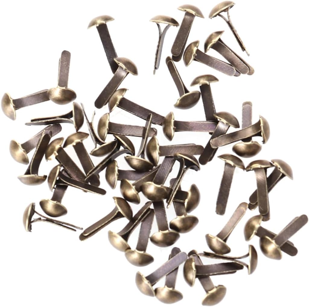 Operitacx 300pcs Electroplated Brads for Crafts Round Metal Fasteners Bronze Scrapbooking Paper Crafts Photo Holders Brads