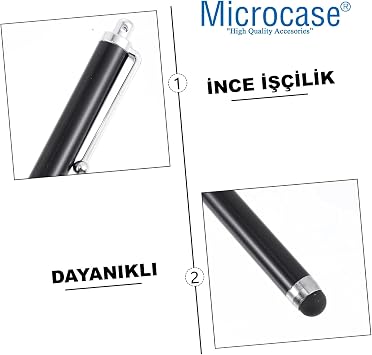 Microcase Universal Tüm Dokunmatik Cihazlarla Uyumlu Akıllı Dokunmatik Kalem 2 Adet AL4648 Siyah