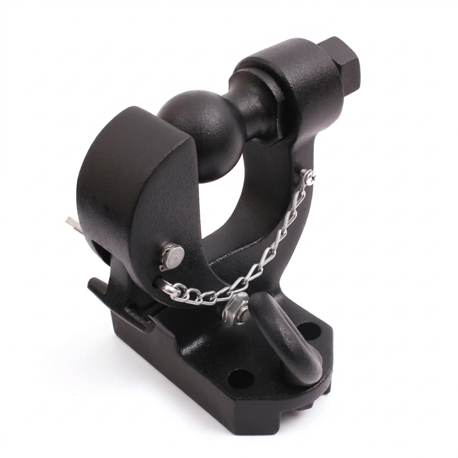 predolo Metall-Tow-Hook mit Montagehalterung schwenkbar schwenkbarer Anhängehaken schwer belastbar Abschleppvorrichtung, Anhängerkupplung Mit Schwarzer Kugel