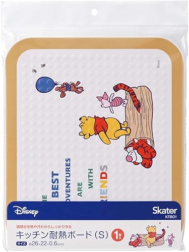 Miniatura 4 de Skater KTBO1-A Kitchen Heat Resistant Board, S, Countertop Board, 10.2 x 8.7 inches (26 x 22 cm), Disney Winnie the Pooh