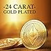 innoGadgets Physical Ethereum Coin Plated with 24-Carat Gold. A Real Collector‘s Item with Protective case