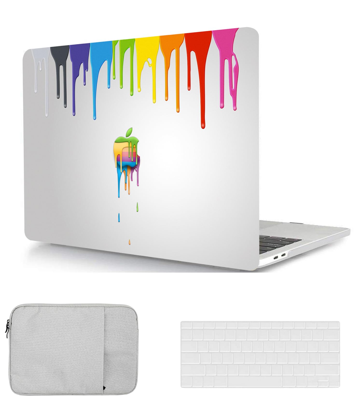Coque Compatible avec MacBook Pro 16 Pouces Modèle A2141 avec Touch Bar and Touch ID 2020 2019, Plastique Case Rigide Housse Étui & Protection Clavier & Sac de Transport, Pigment