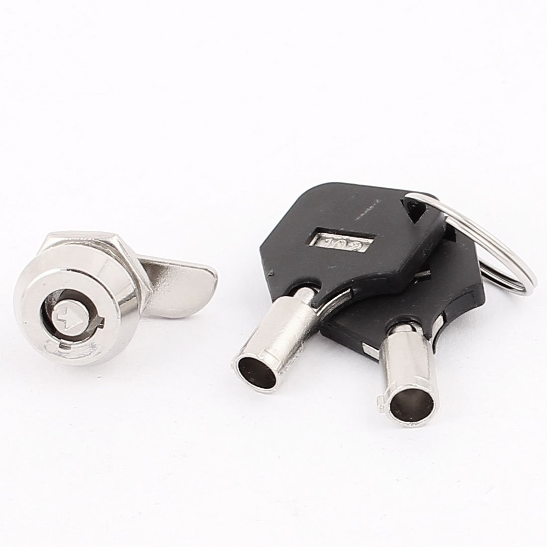 Uxcell Black,Silver Sourcingmap 11Mm Quarter Turn Cam Lock With 2 Keys For Mailbox Cupboard Drawer