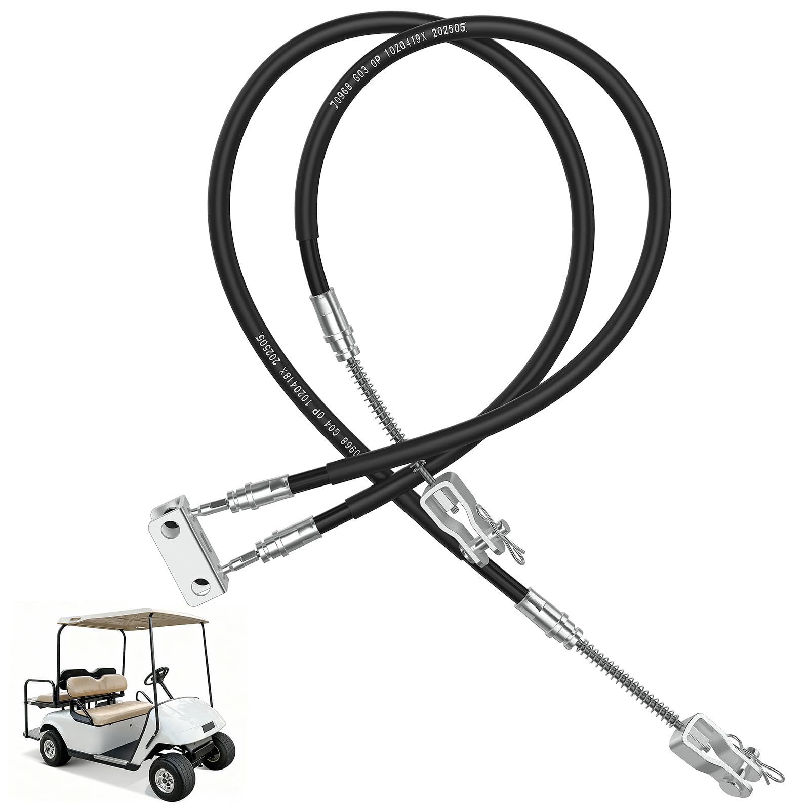 Drive-up EZGO Brake Cable Set, Golf Cart Brake Cable Passenger and