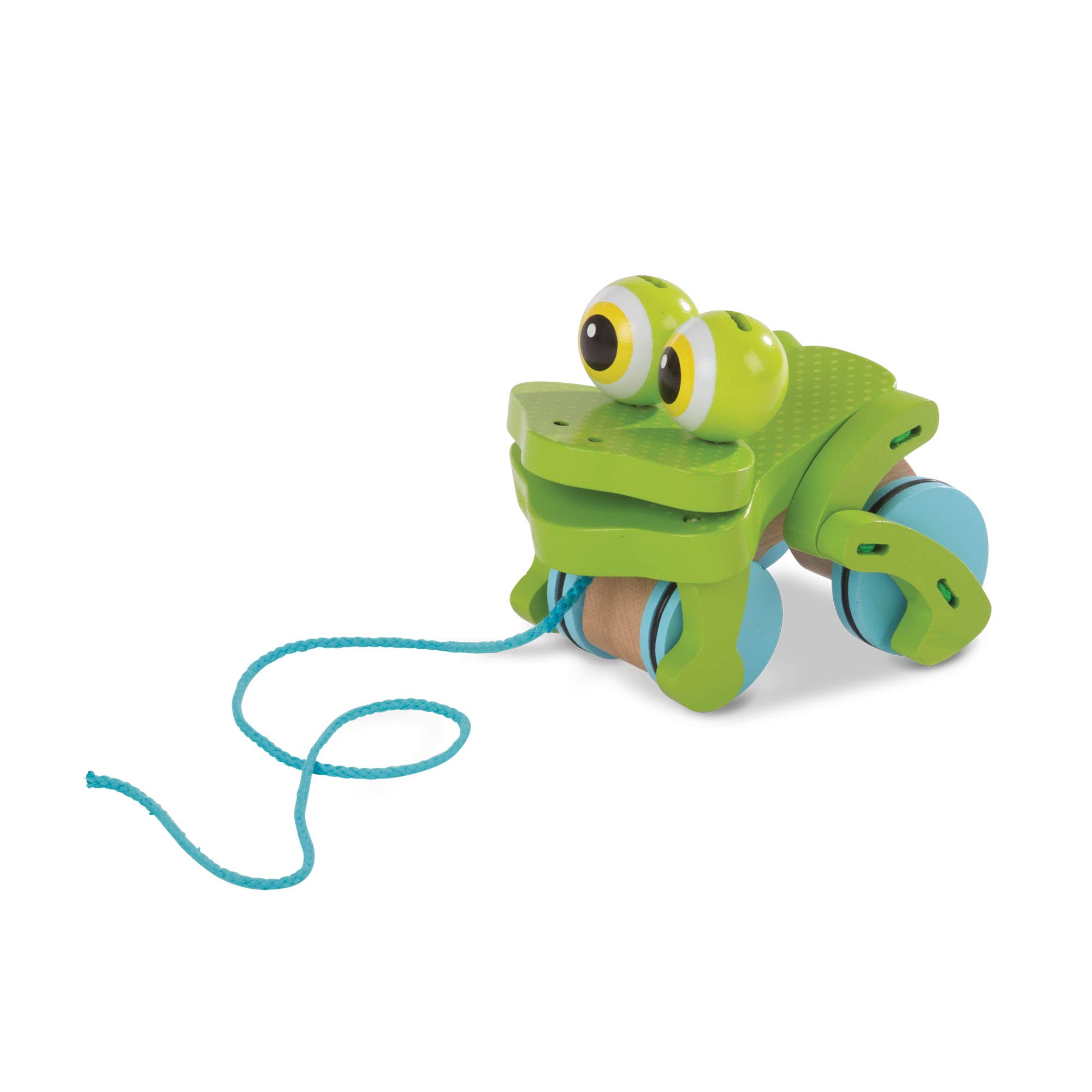 Melissa & Doug Frolicking Frog Pull Toy マルチカラー Melissa & Doug First Play Frolicking Frog Wooden Pull Toy : Amazon