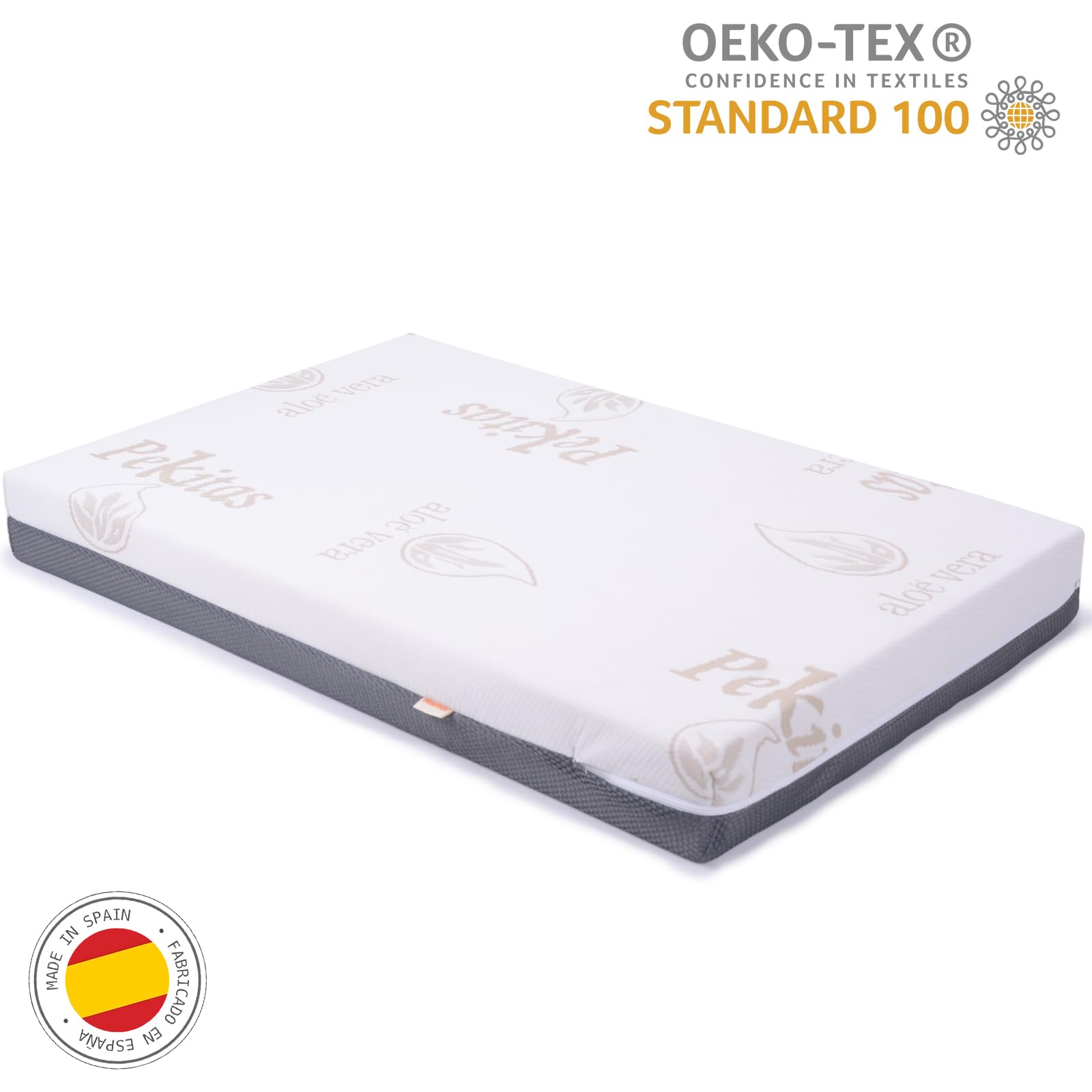 PEKITAS Materasso Co-Sleeping per Lettino, 50 x 83 cm, Spessore 10 cm, Traspirante, Ibrido, Reversibile, Rivestimento Doppio Lato, Sfoderabile e Lavabile, Antisoffoco per Culla del Bambino