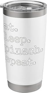 Eat. Sleep. Spinach. Repeat. Stainless Steel Insulated Tumbler