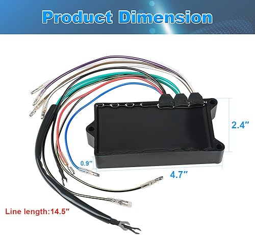 Miniatura 7 de Caja de interruptor de encendido de descarga de condensador compatible con Mercury 3 cilindros fueraborda 75HP 90HP 95HP 1992-1997 Reemplazo para