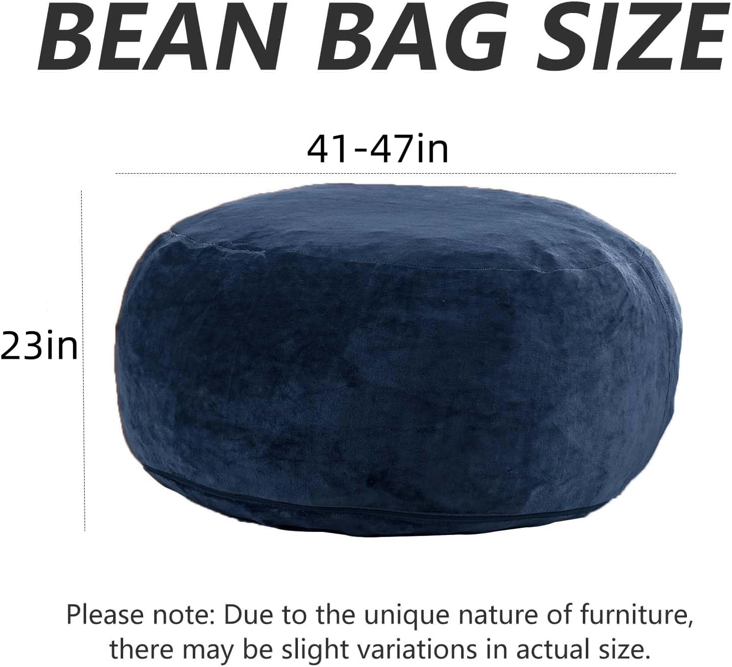 Big Beanbag Chairs for Adults ，4FT Bean Bag Chair with Filler Memory Foam Chair Super Soft Plush, Living Room Furniture, Suitable for bedrooms, Comfy Lounge Reading Chairs