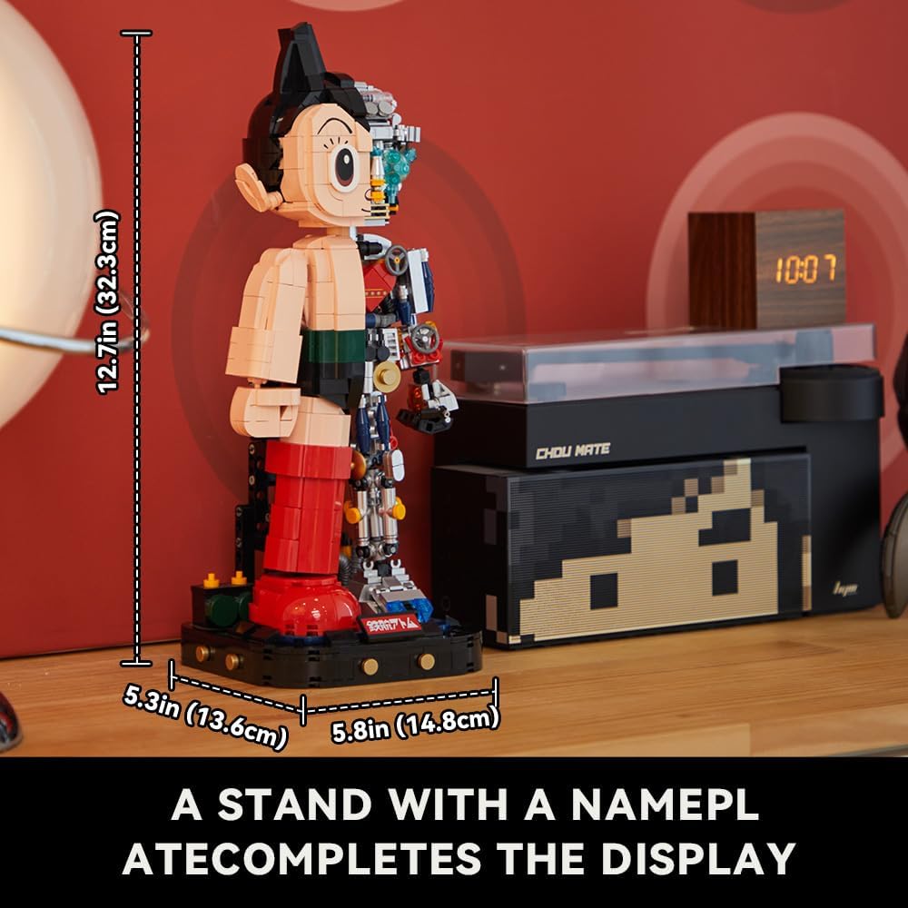 BRICKKK PANTASY Astro Boy Meccanismo Trasparente Set di Costruzione per Adulti, giocattolo creativo di alta qualità, ideale per collezionare ed esporre, regalo perfetto per gli amanti degli anime.