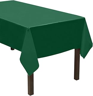 Party Essentials Heavy Duty Rectangle Plastic Table Cover Available in 24 Colors, 54 x 108, 1-Count, Hunter Green