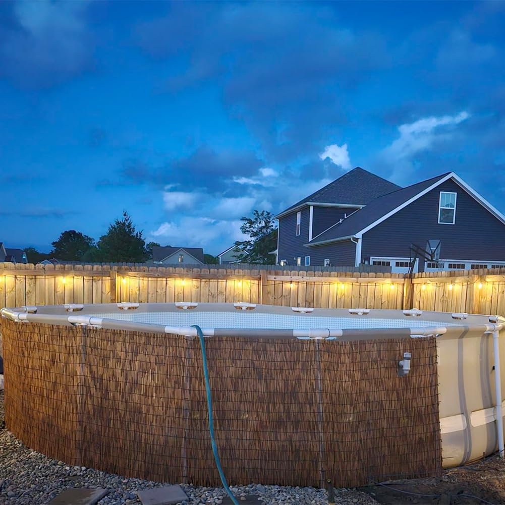 Genérico Ocultacion Jardin Valla Exterior, Natural Cañizo Vallas de Madera, Privacidad Cerca de Bambu, Cañizo Valla para Interiores y Exteriores Balcón Terraza Decoración(80 * 1200cm)