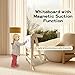 TRZX Foldable Toddler Kitchen Tower, Baby Montessori Kitchen Tower with Safety Rail, Kids Wooden Adjustable Learning Step Stool (Black)