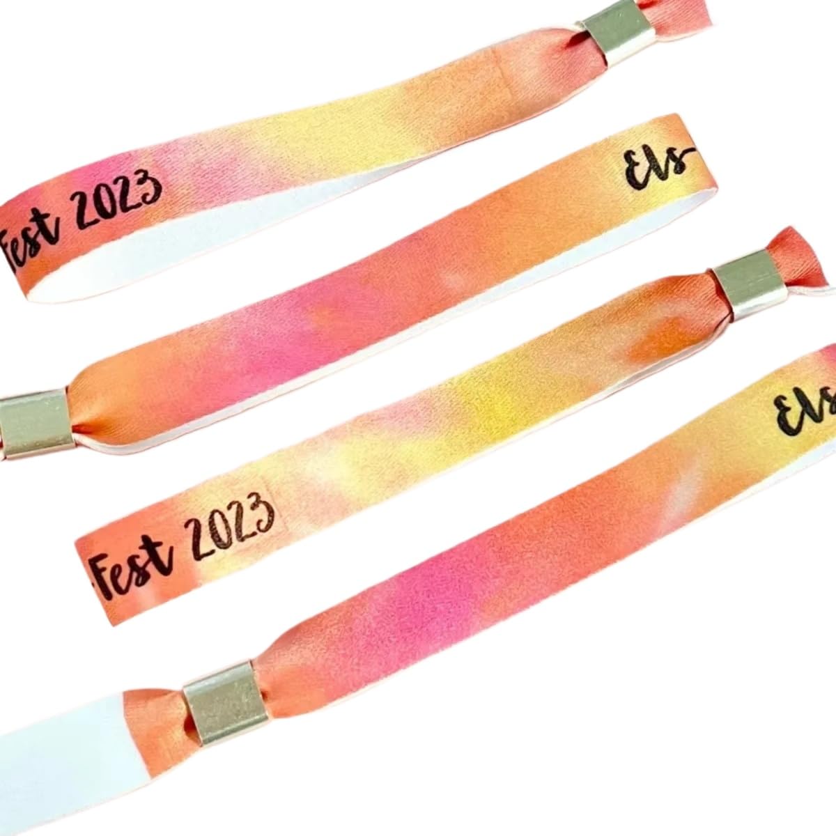 PGORSDOR Custom Printed Fabric Wristbands,Customised Party Event Wristbands,Personalised Fabric Wristbands For Event, adjustable, Fabric, no gemstone