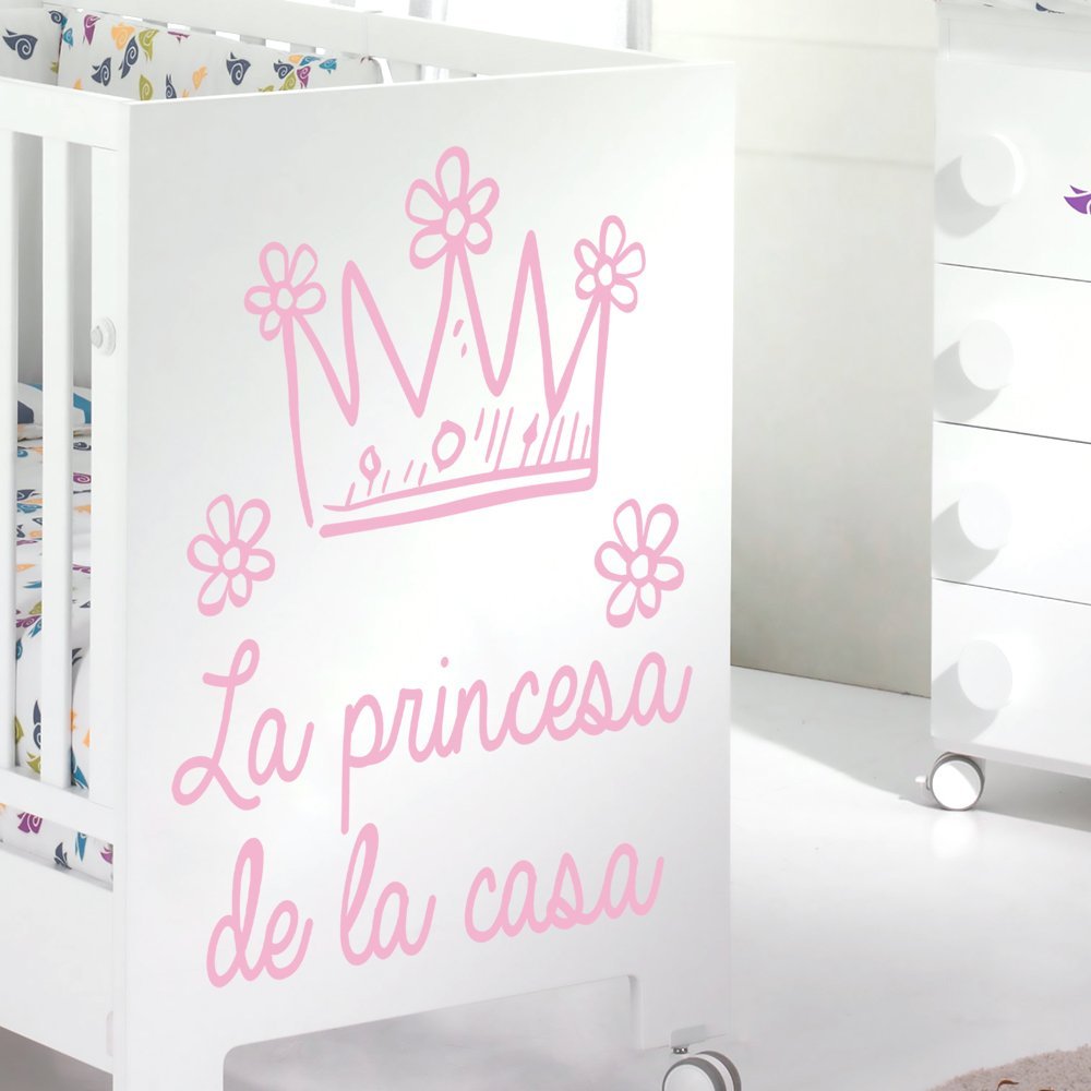 Sticker la couronne de la princesse contemporain rosa bebé 60x70 cm