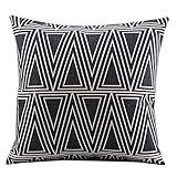 CoolDream Cotton Linen Decorative Pillowcase Throw Pillow Cushion Cover Square 18