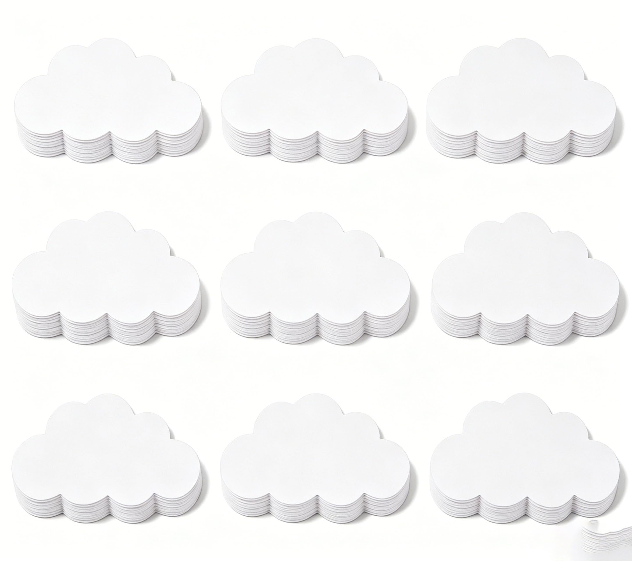 Qpartyfire Gold 60Pcs Cloud Cutouts Paper Cloud Shape Cardstock Cut Outs 4" Shiny Paper Cloud Die Cut Classroom Decoration For Bulletin Board School Home Craft Projects Birthday Party Wall Decor
