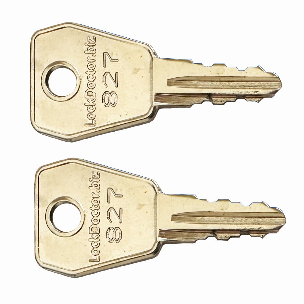 Pair of Replacement DEWHURST 827 Keys for Electrical Switches | Lifts & Elevators, Forklifts, Directional Switches, Switchgear & Plant Equipment, Fire Alarm Control Panels & More | 2 Keys Supplied