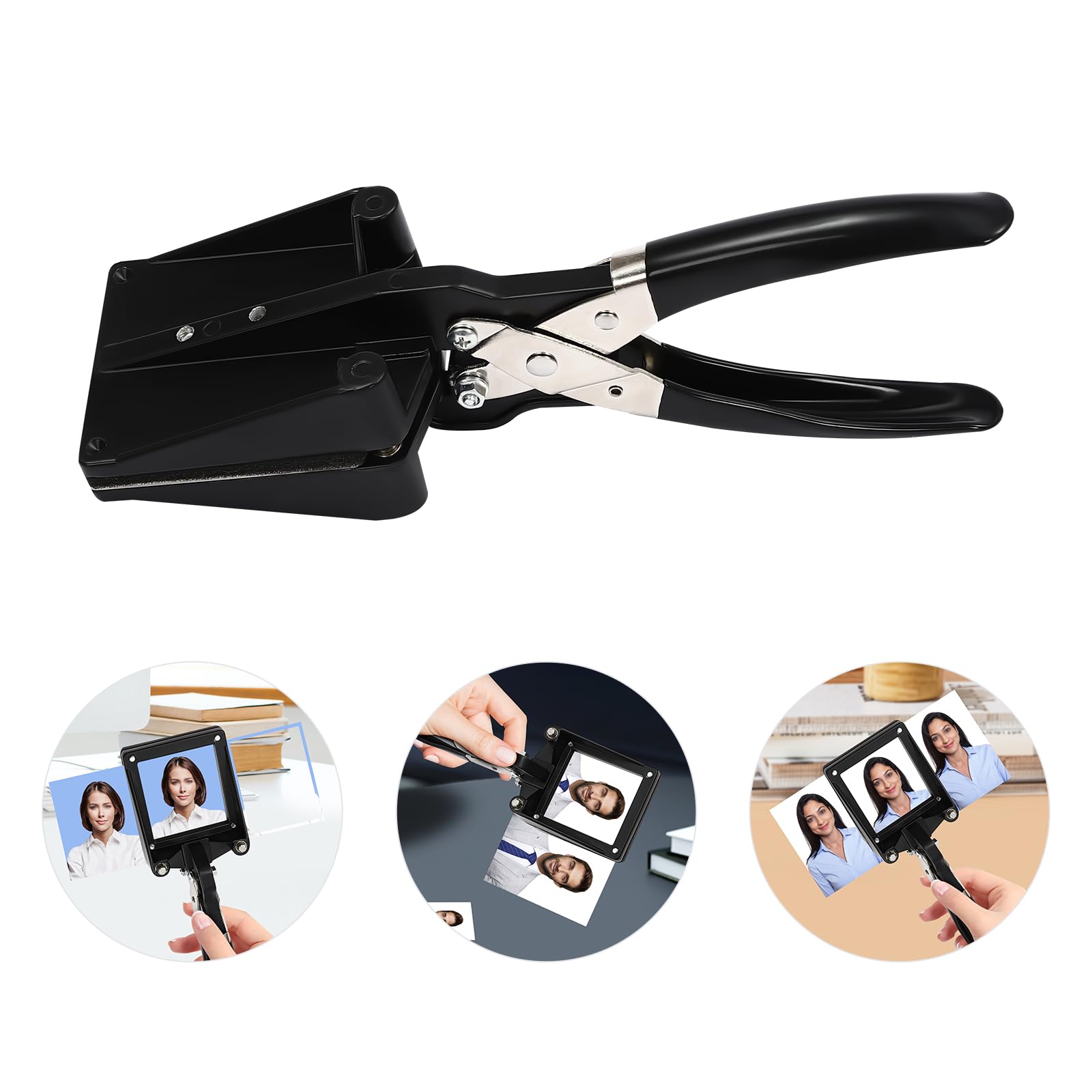 Fotoschneider, Handlicher Pass-Fotoschneider, Passausweis, Führerschein, Bildstanzer,Passbildstanze Reisepass Visa Handheld Photo Cutter,23 * 8.7cm