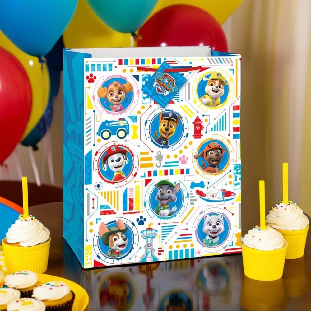 Paw Patrol Large Ultimate Multicolor Gift Bag (1 Pc) - Delightful Pup-Themed Party Favor Bags Perfect for Birthday Celebrations image 4