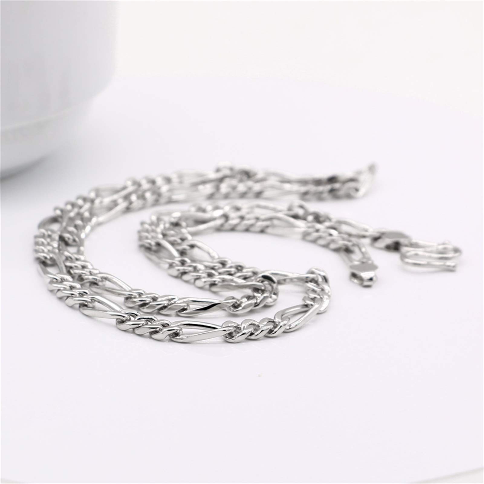 Collier Chaine Homme Herren Halsketten 925 Sterling Silber Herren Halskette Anhänger Link Kette 6 mm22 Silber männliche Schmuckgeschenke