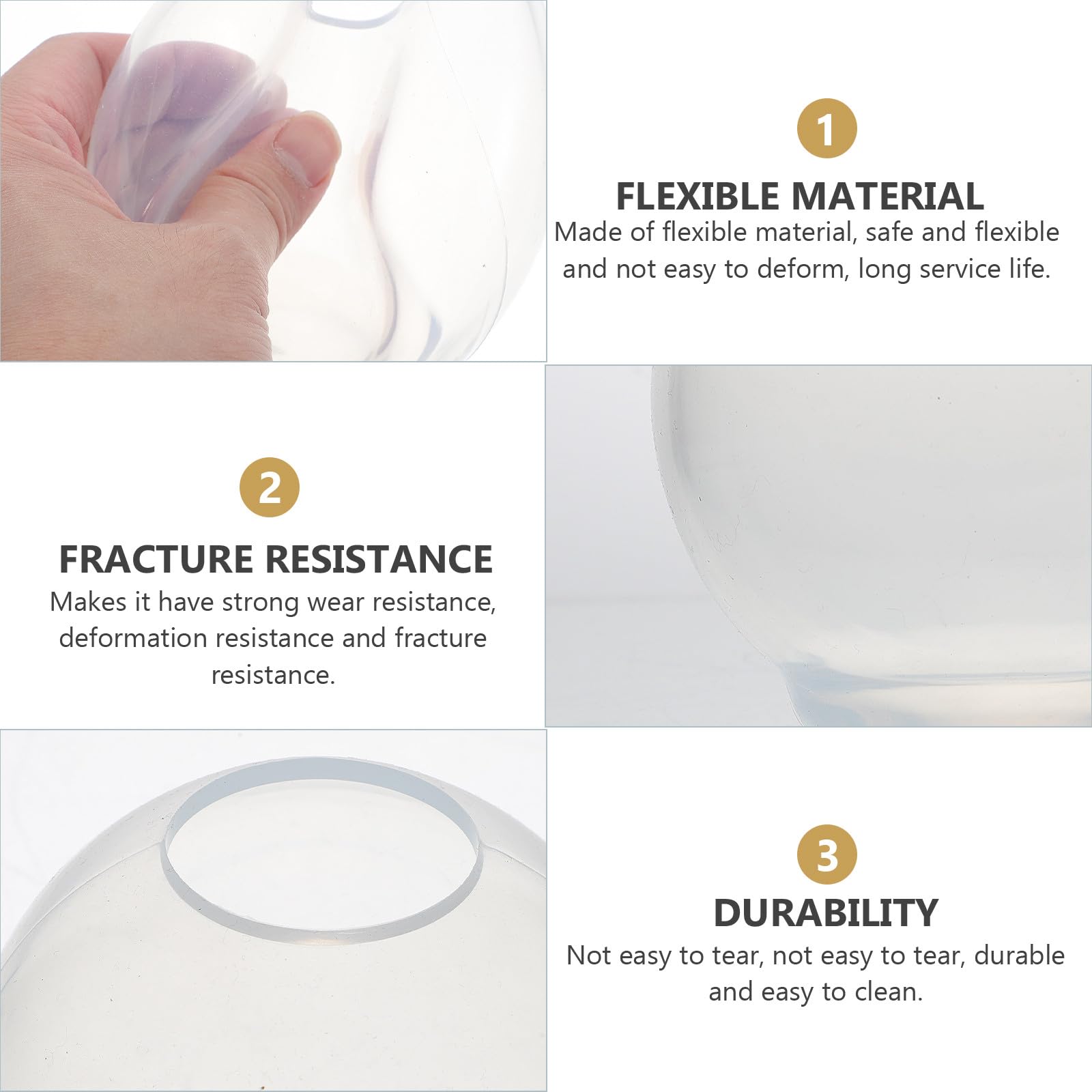 6 Stück Hochtransparente Silikonform Teiliges mit Kugeln Langlebige Wiederverwendbare DIY Kristallball Gießform für Handwerk Einfach zu Reinigen Widerstandsfähig gegen Verformung