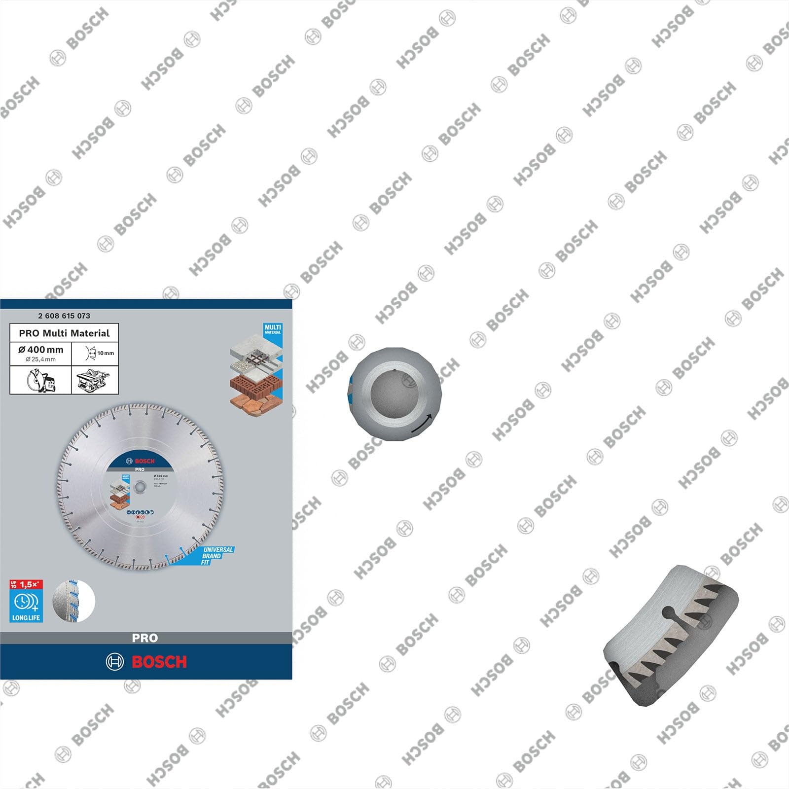 Bosch Accessories - Disco da taglio diamantato pezziandard per universale (calcestruzzo e muratura, 400 x 25,40 mm, accessori per sega a benzina)