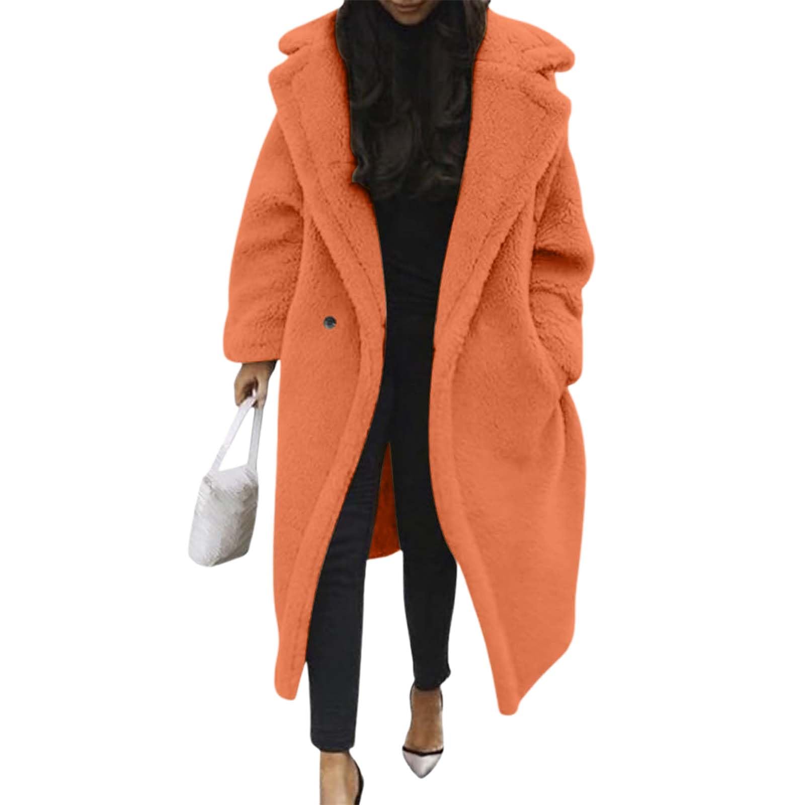 Damen Teddy - Teddyfleece Mantel Jacke Teddymantel Plüschmantel Teddyjacke Warme Strickjacke Trenchcoat Damen Lang Flauschig Oversized Cardigan