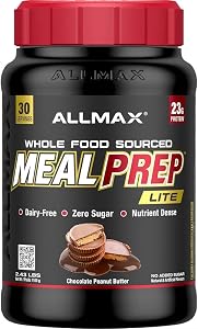 ALLMAX Nutrition MealPrep Lite Whole-Food Protein Powder, Dairy-Free, Keto-Friendly, 23g Protein, 30 Servings (Chocolate Peanut Butter Cup)