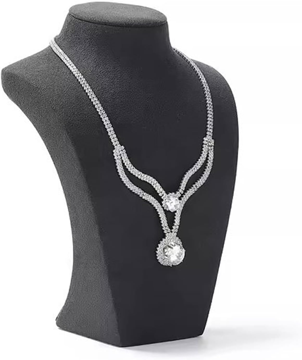 Amazon｜Jewelry Towers ジュエリーディスプレイバスト ブラック 3次元ネックレス マネキン ホルダー スタンド 小売店や展示会用 ジュエリーラック (サイズ10 x 6