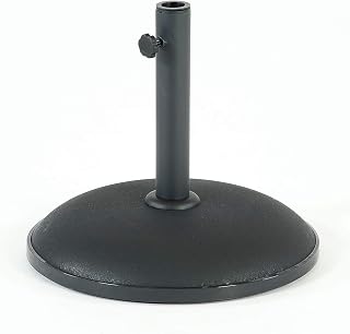 GDS Heavy Duty Round Concrete Parasol Base Stand - 15 or 25kg - Grey, Black or Green Colour (15, Black)