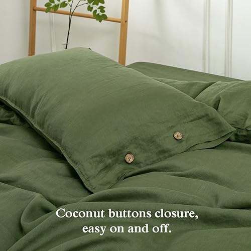 Miniatura 170 de S VICTORY SYMBOL 100% Organic Linen Pillowcases 20"x30" Set of 2,French Natural Flax Soft Durable Pillowshams Sandy Beige,Standard