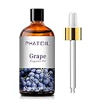 PHATOIL 3.38FL.OZ Grape Fragrance Oils for Aromatherapy, Essential Oils for Diffusers for Home, Perfect for Diffuser, Yoga, Skin Care, DIY Candle and Soap Making - 100ml
