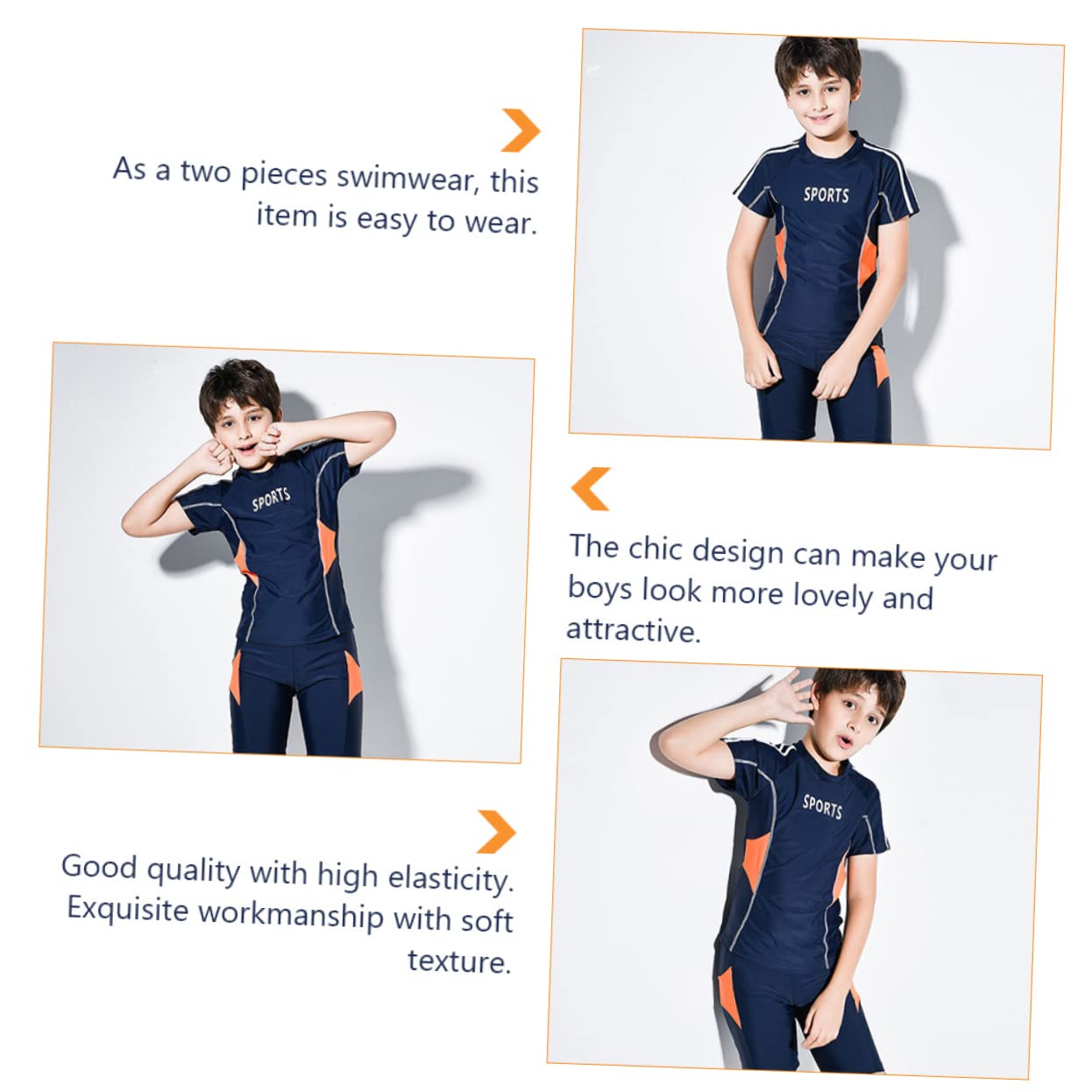 iplusmile Maillot de Bain Deux Pièces Garçon Protection Solaire avec Chapeau pour Plage et Activités Aquatiques